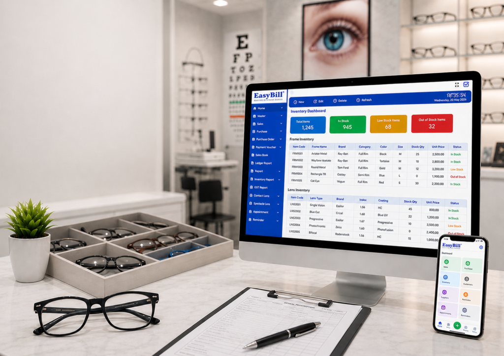 advanced management of lens and frame inventory