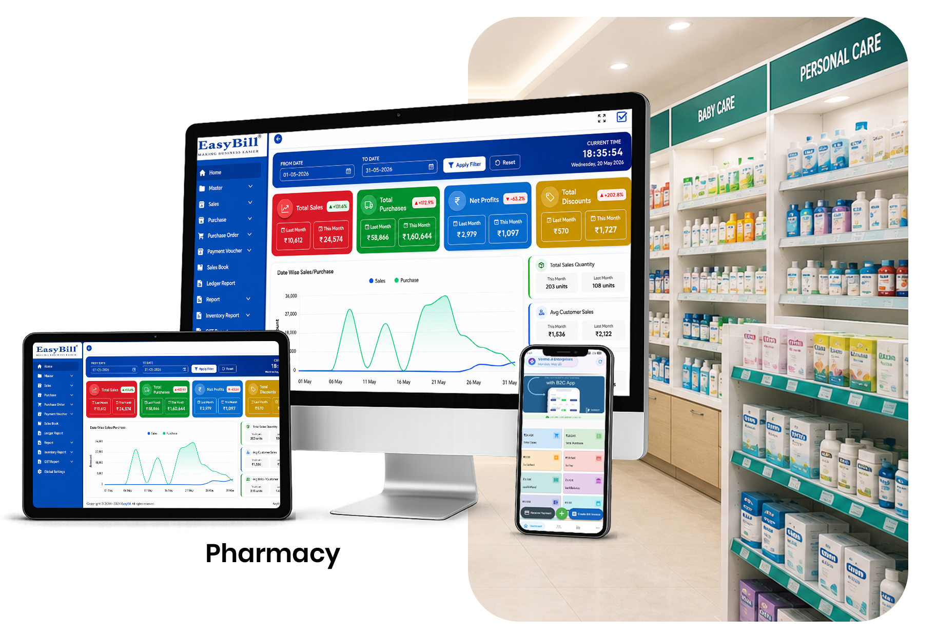 phar macy 1;Medical Store Billing Software