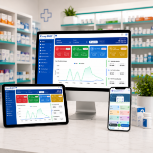 Pharmacy prescription management software for billing, inventory and prescription records; E Prescription Pharmacy Billing Software India